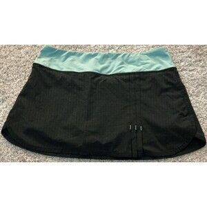 Lululemon Black Skirt Skort 12” Teal Band Size 6